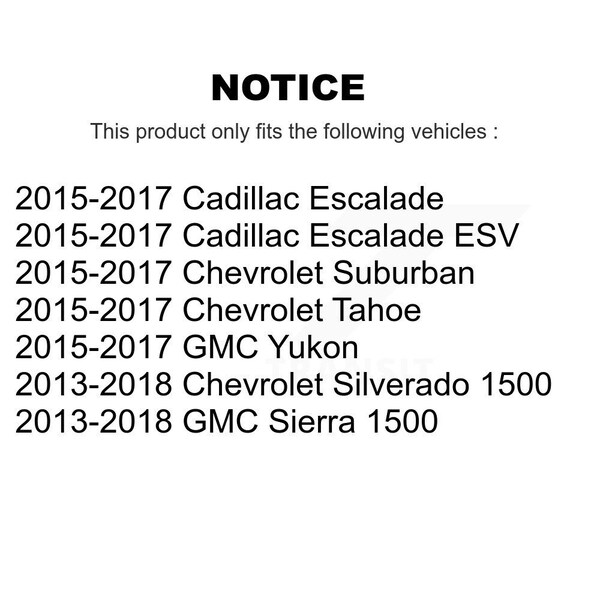 Rear Parking Brake Hardware Kit For Chevrolet Silverado 1500 GMC Sierra Tahoe Suburban ESV